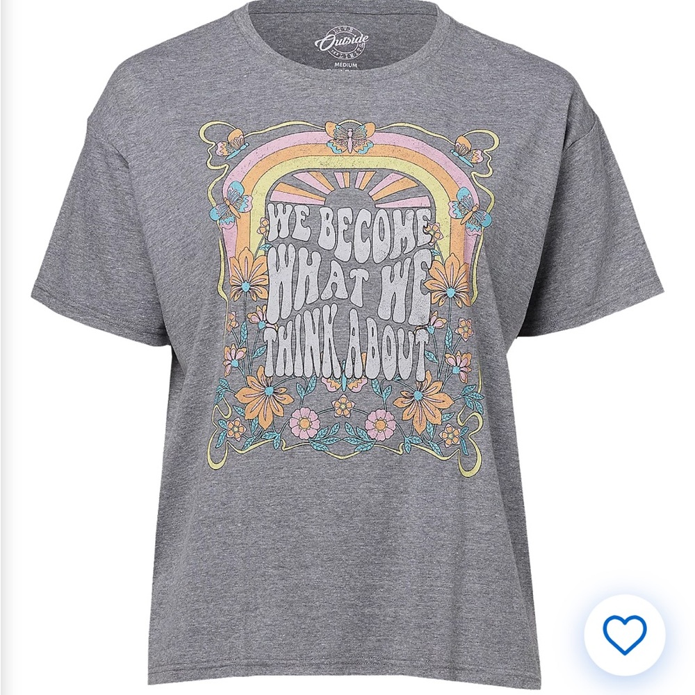🟠NWT LIVE OUTSIDE THE LIMITS Oversized Graphic Tee in Gray LG